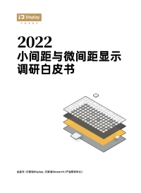 2022小间距与微间距显示调研白皮书